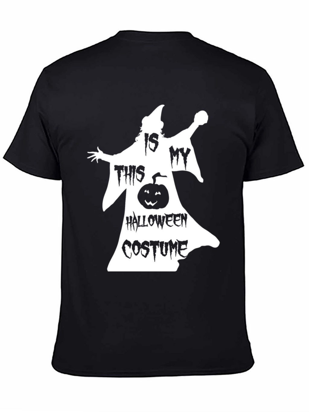 Halloween Costume T-Shirt - Spooky Pumpkin Ghost Design