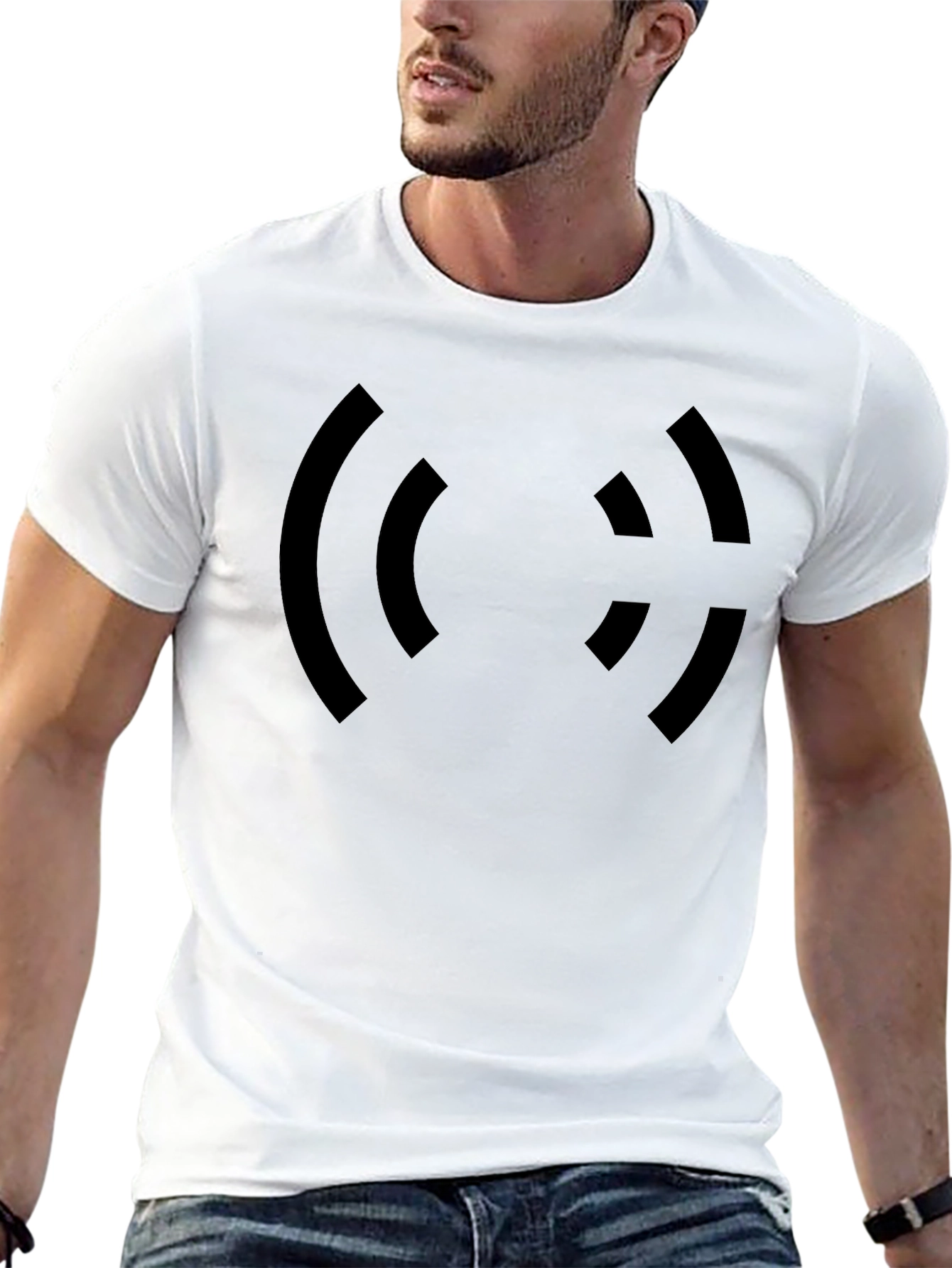 Abstract Graphic Black T-Shirt - Modern Casual Wear