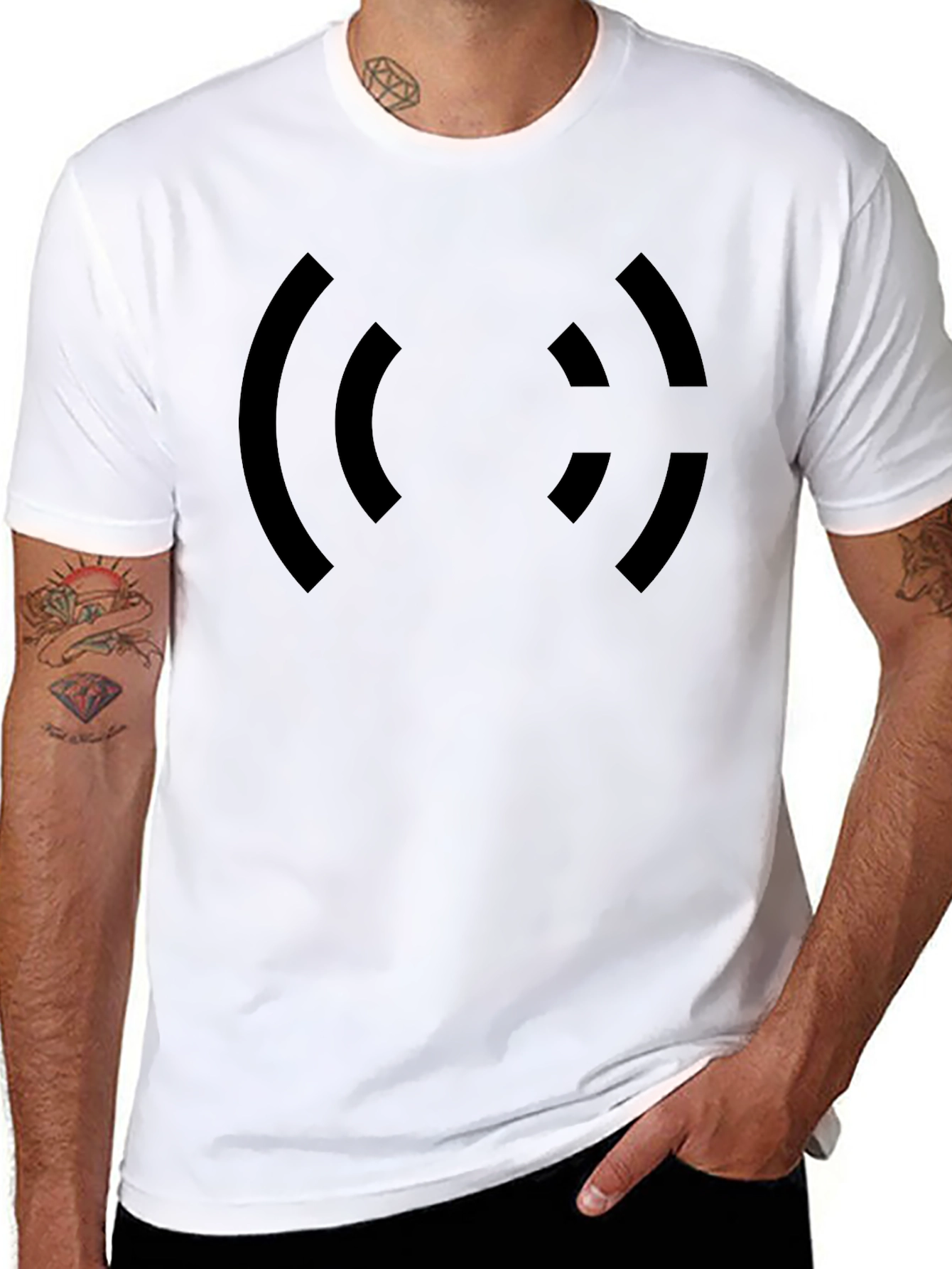 Abstract Graphic Black T-Shirt - Modern Casual Wear