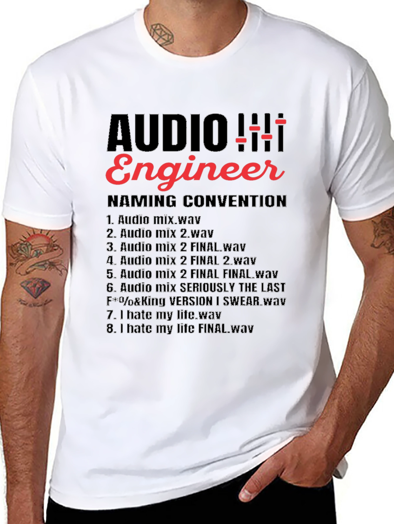 Audio Engineer Naming Convention T-Shirt