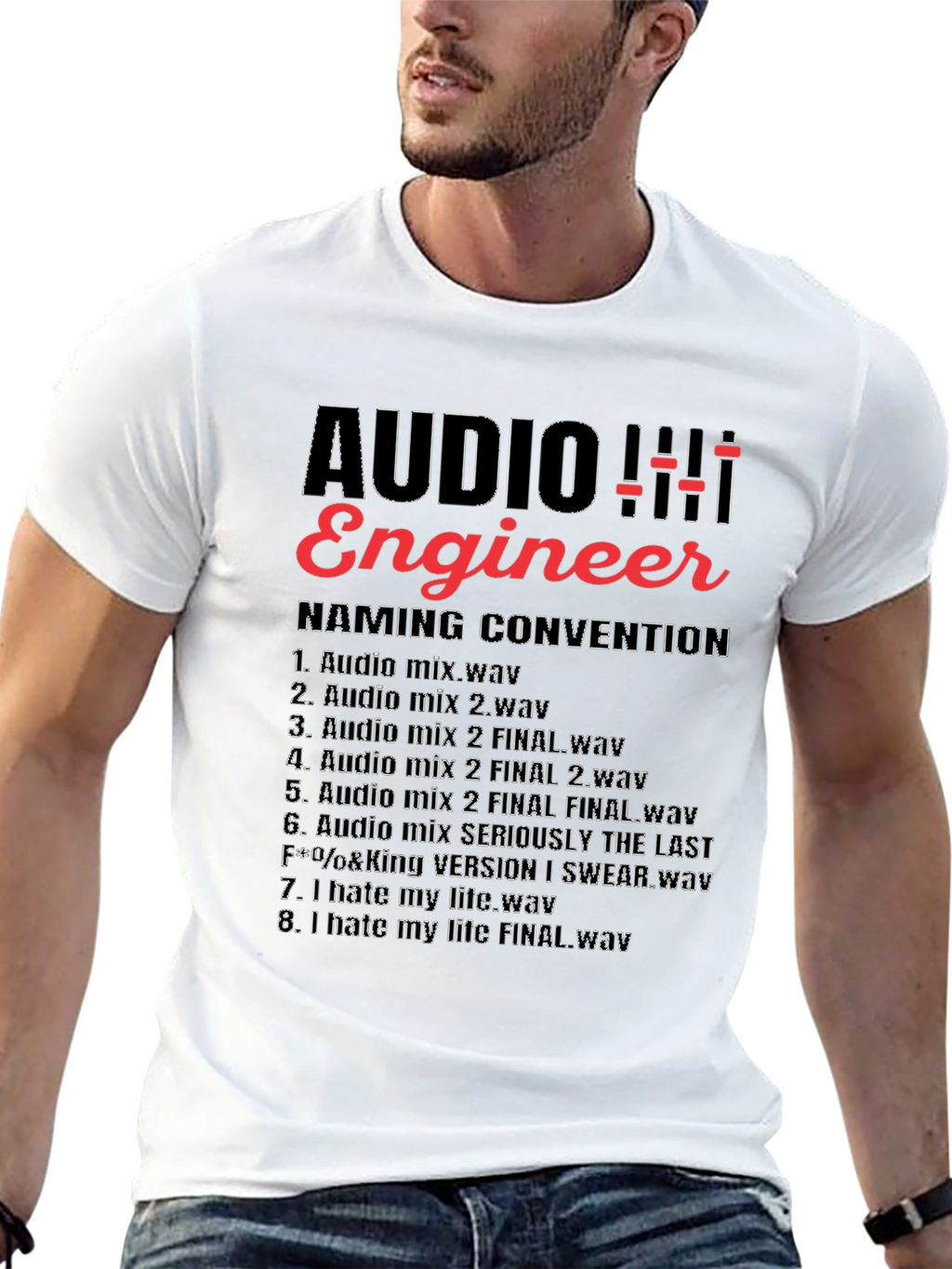 Audio Engineer Naming Convention T-Shirt