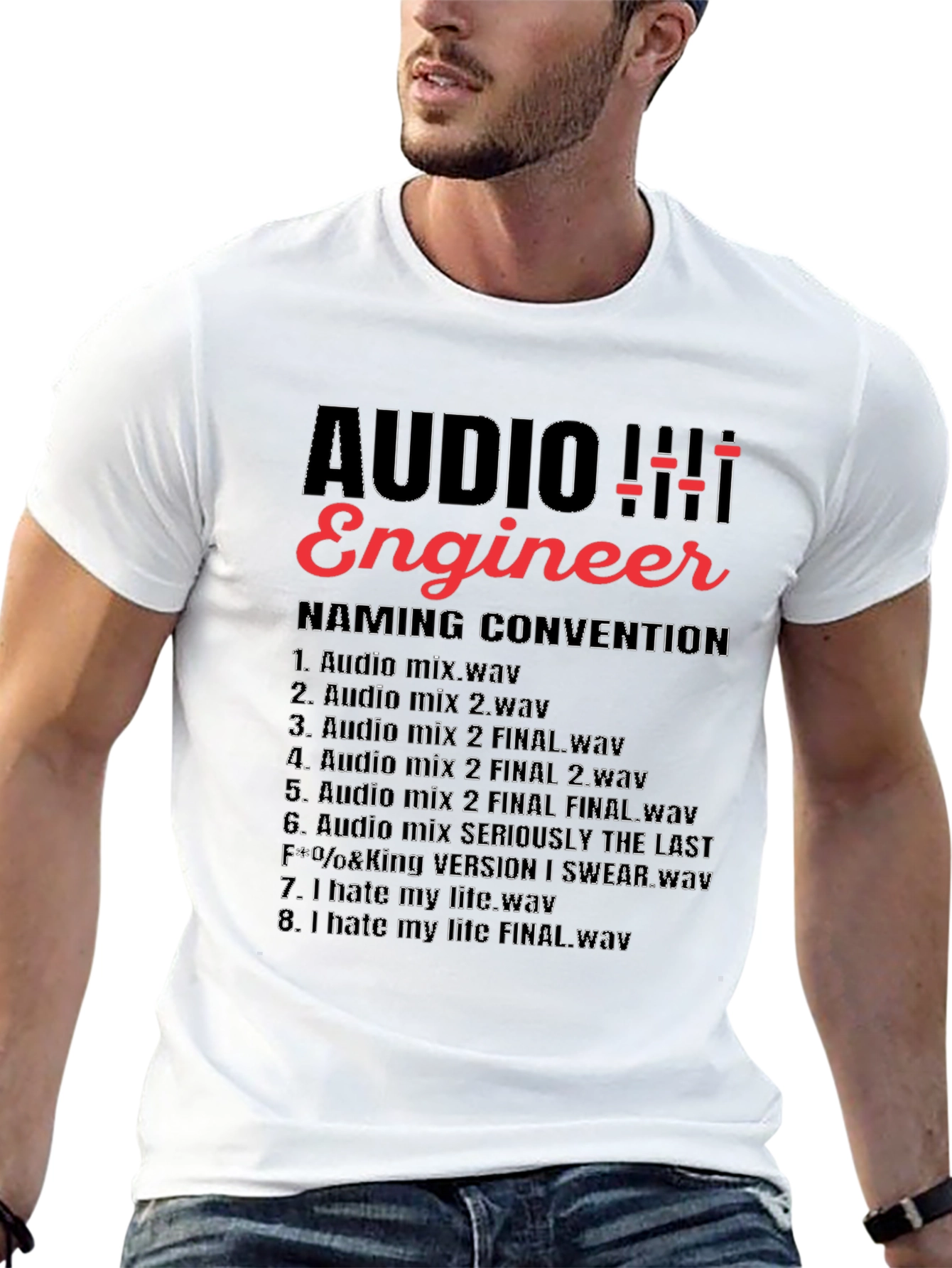 Audio Engineer Naming Convention T-Shirt
