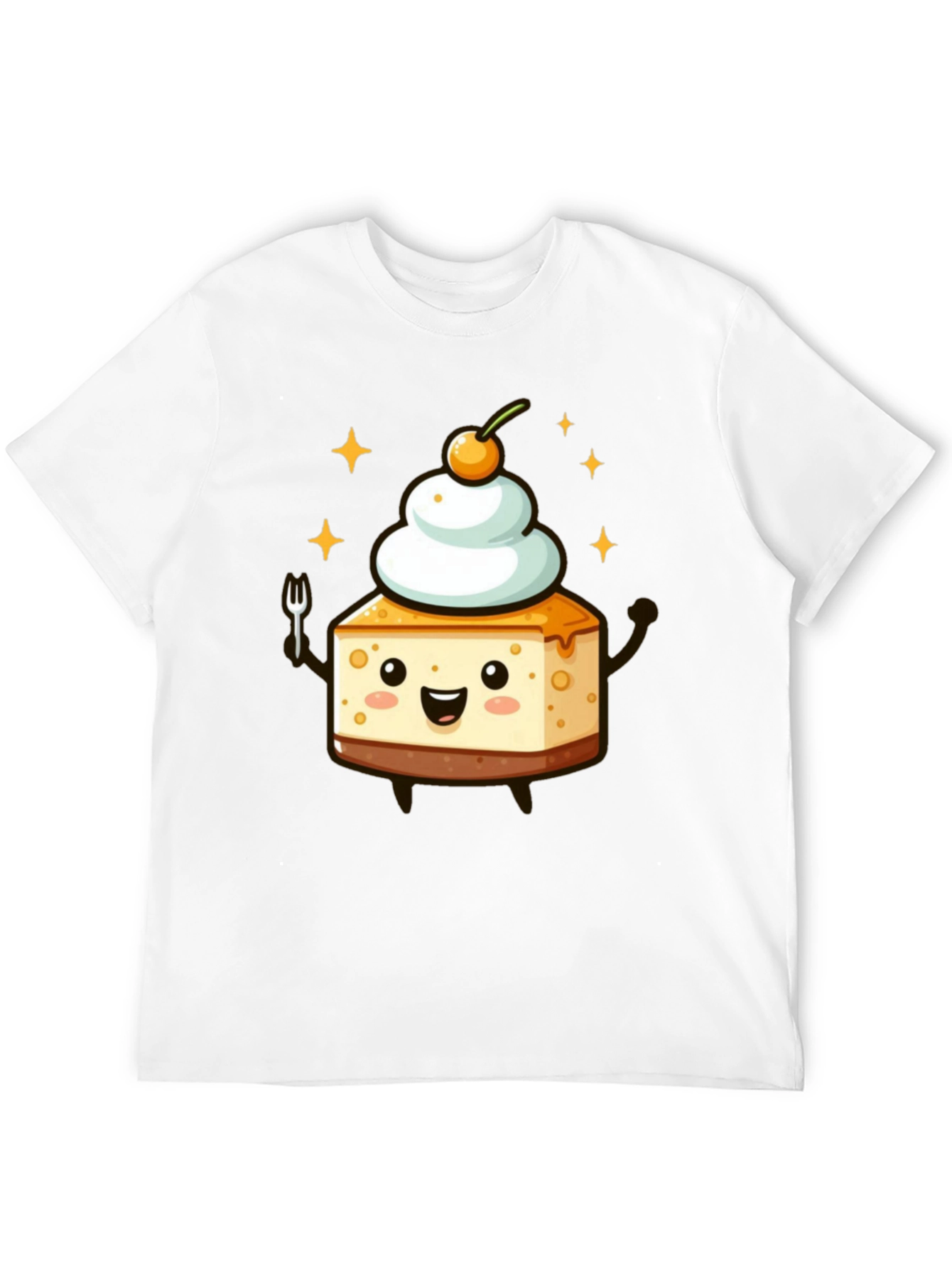 Cheesecake Kawaii T-Shirt - Dessert Cartoon Tee