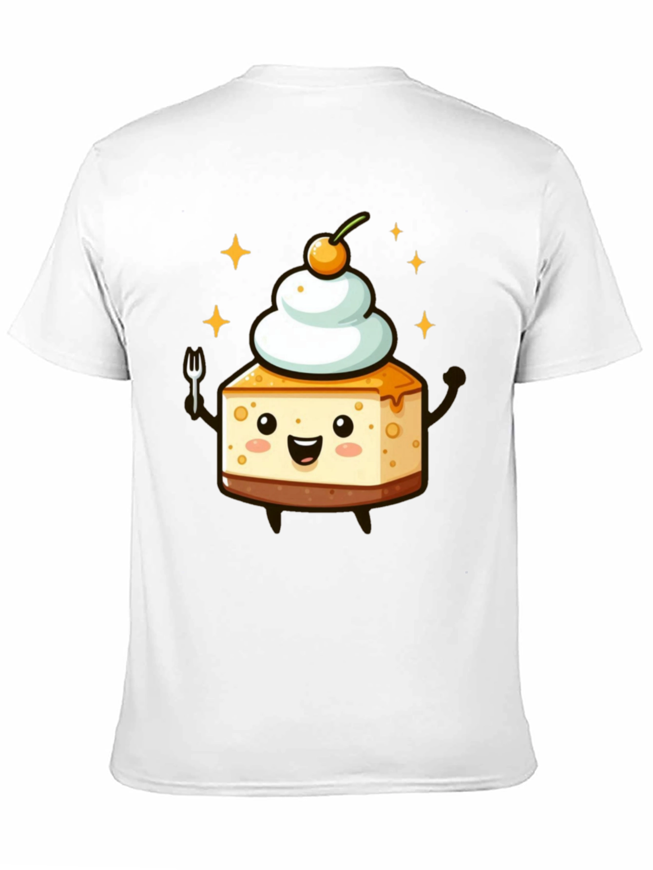 Cheesecake Kawaii T-Shirt - Dessert Cartoon Tee