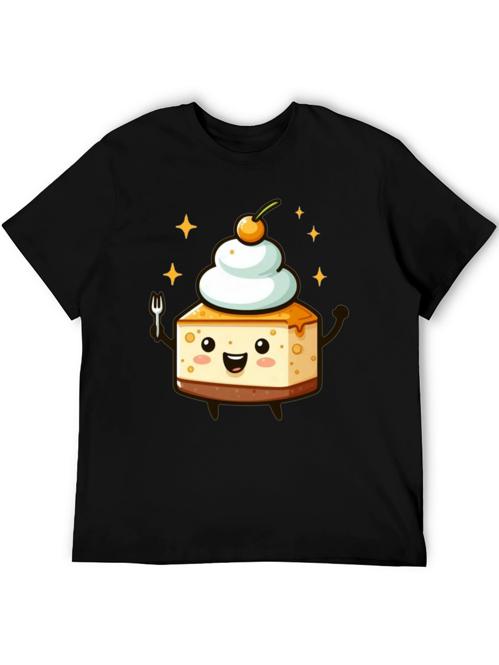 Cheesecake Kawaii T-Shirt - Dessert Cartoon Tee
