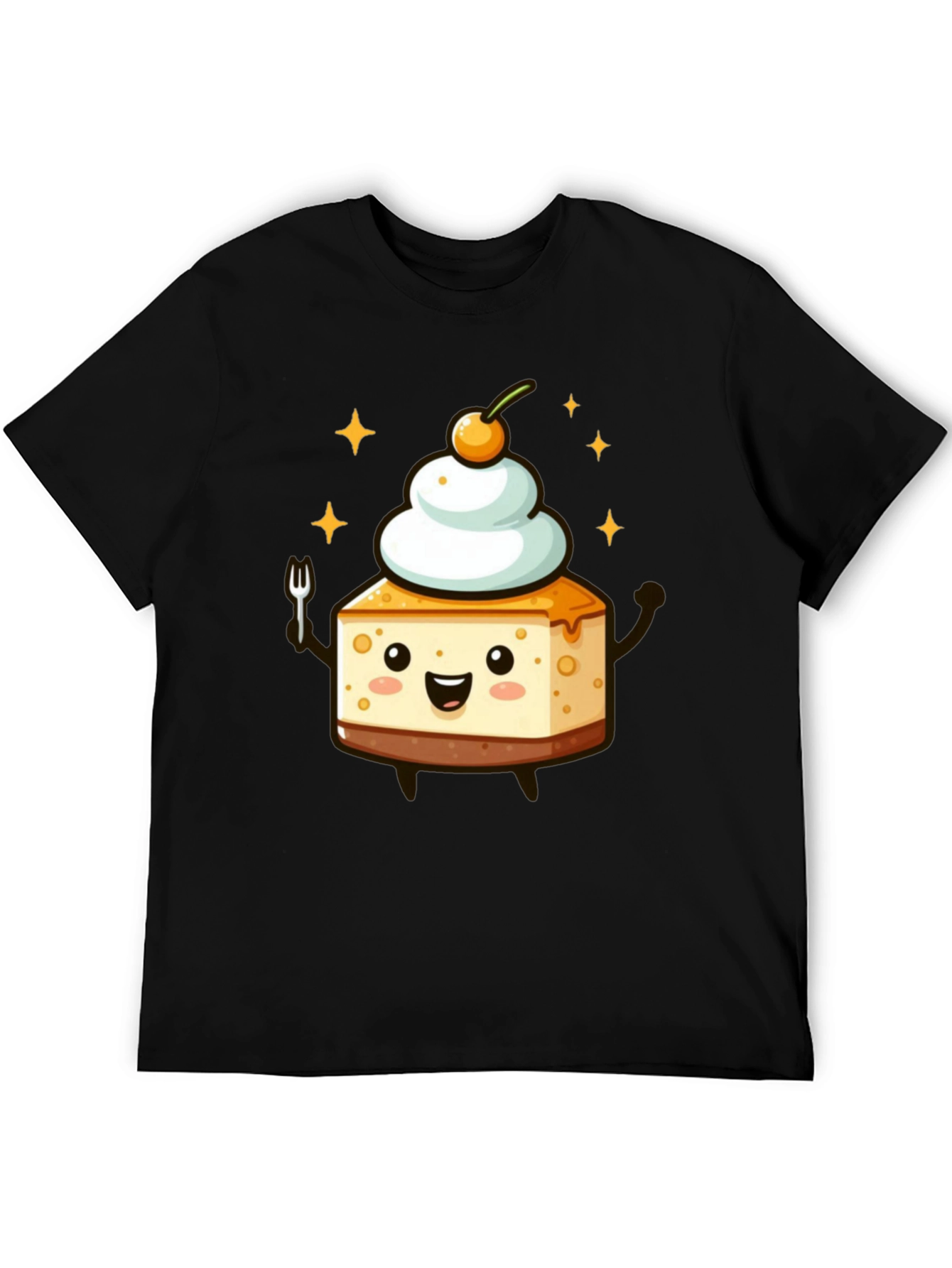 Cheesecake Kawaii T-Shirt - Dessert Cartoon Tee