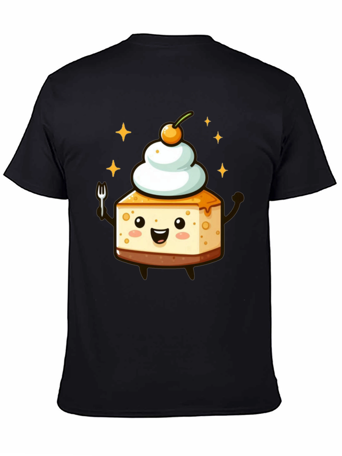 Cheesecake Kawaii T-Shirt - Dessert Cartoon Tee