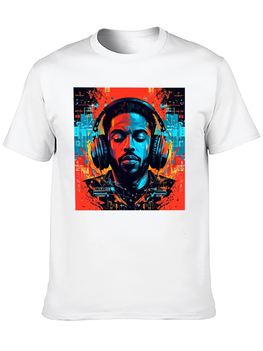 Vibing Tunes Graphic Tee - Mens Black T-Shirt