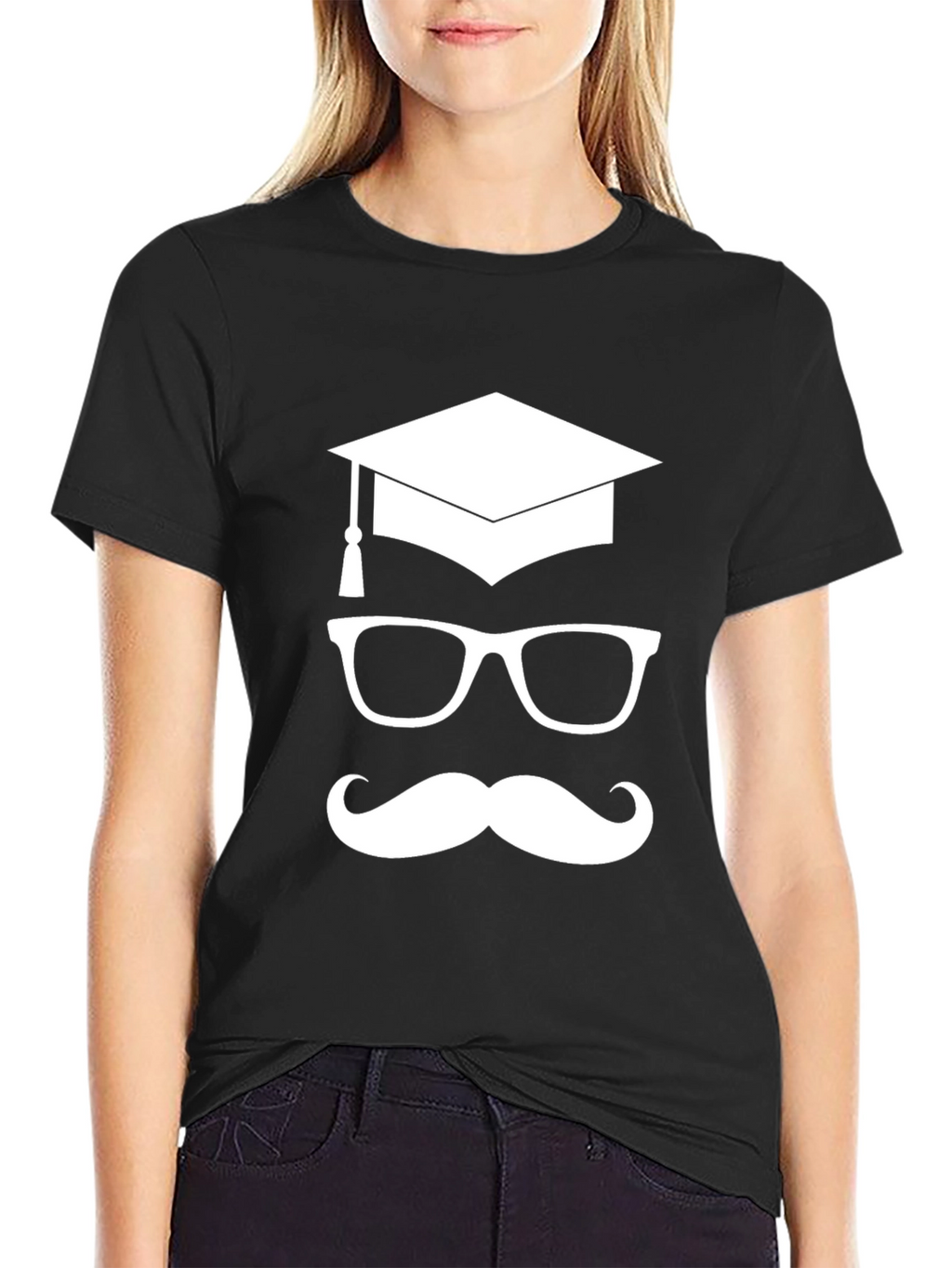 Graduation Glasses & Mustache T-Shirt