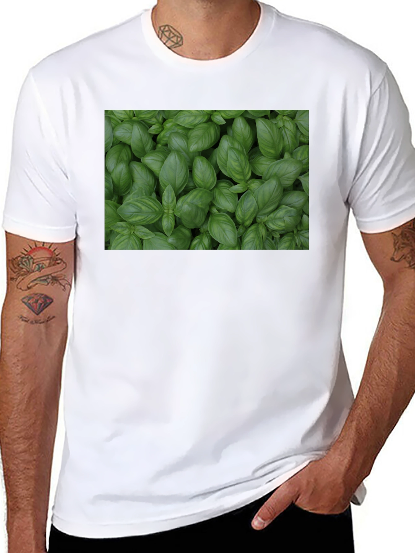 Basil Plant T-Shirt - Fresh Herb Garden Tee