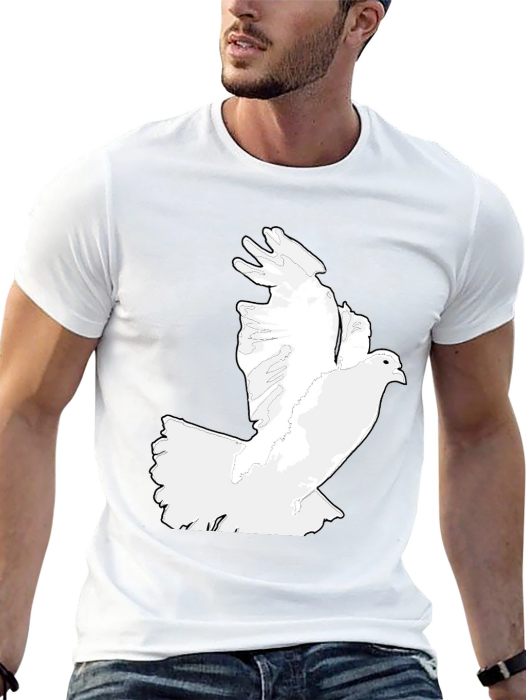 Dove Graphic Tee - Classic Black Mens T-Shirt
