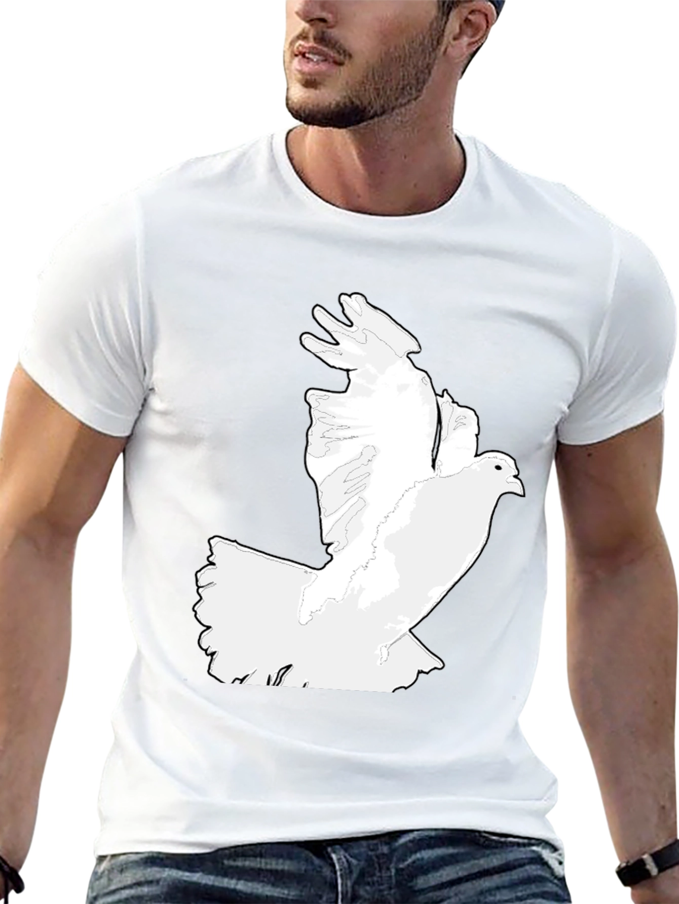Dove Graphic Tee - Classic Black Mens T-Shirt