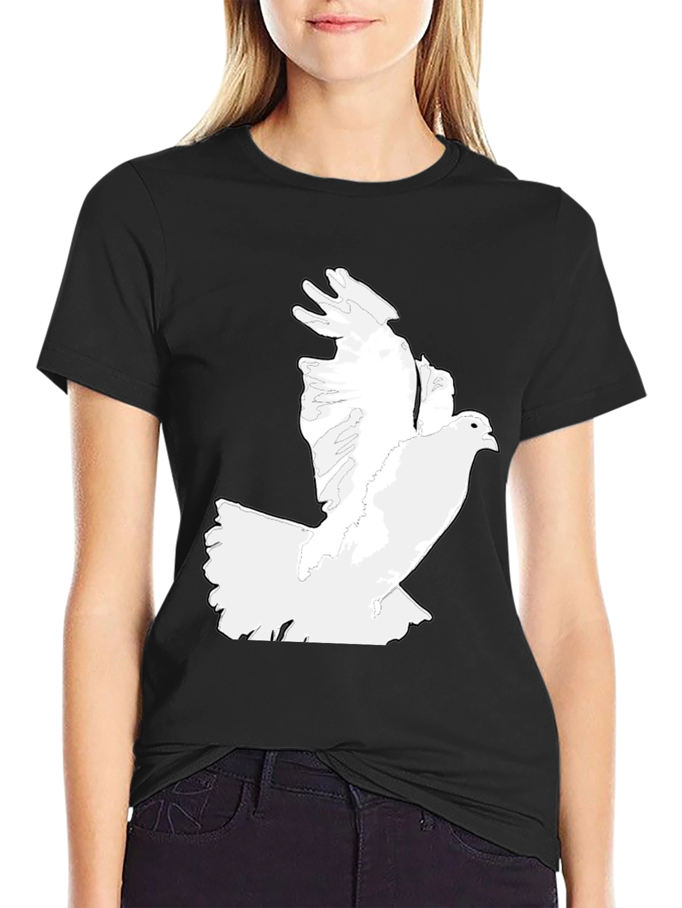 Dove Graphic Tee - Classic Black Mens T-Shirt