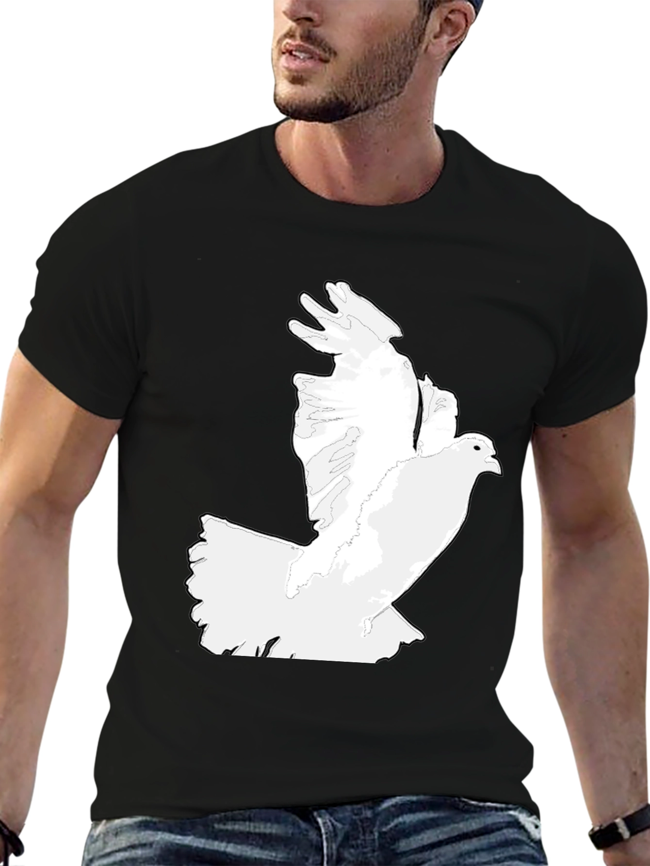 Dove Graphic Tee - Classic Black Mens T-Shirt