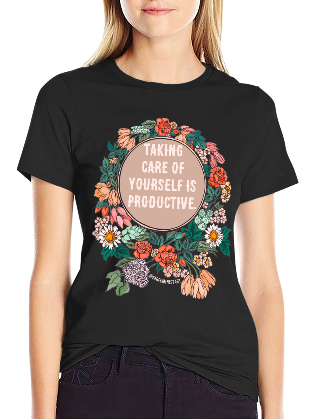 Self-Care is Productive Floral T-Shirt