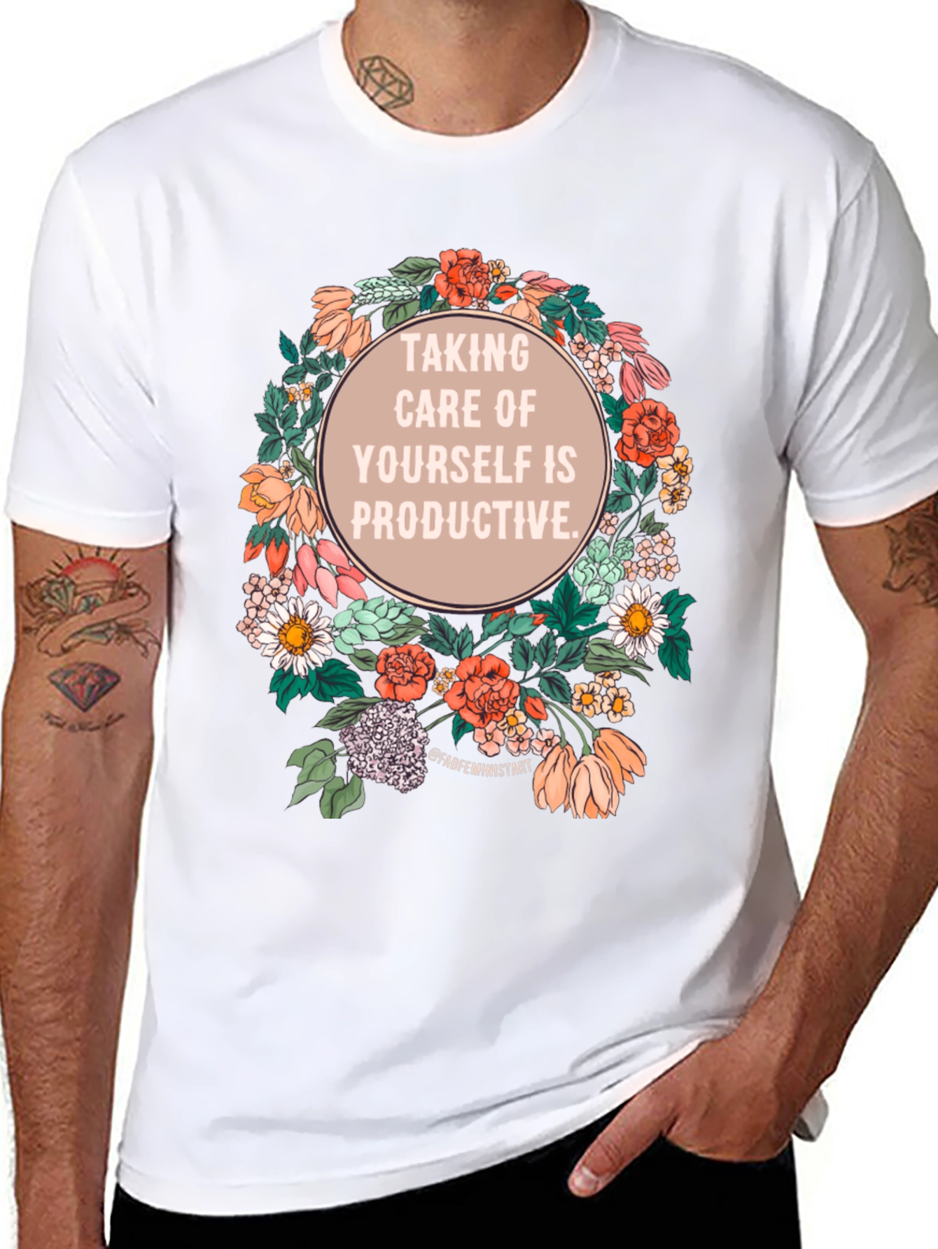 Self-Care is Productive Floral T-Shirt