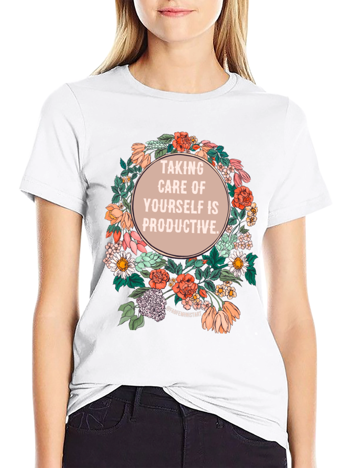 Self-Care is Productive Floral T-Shirt