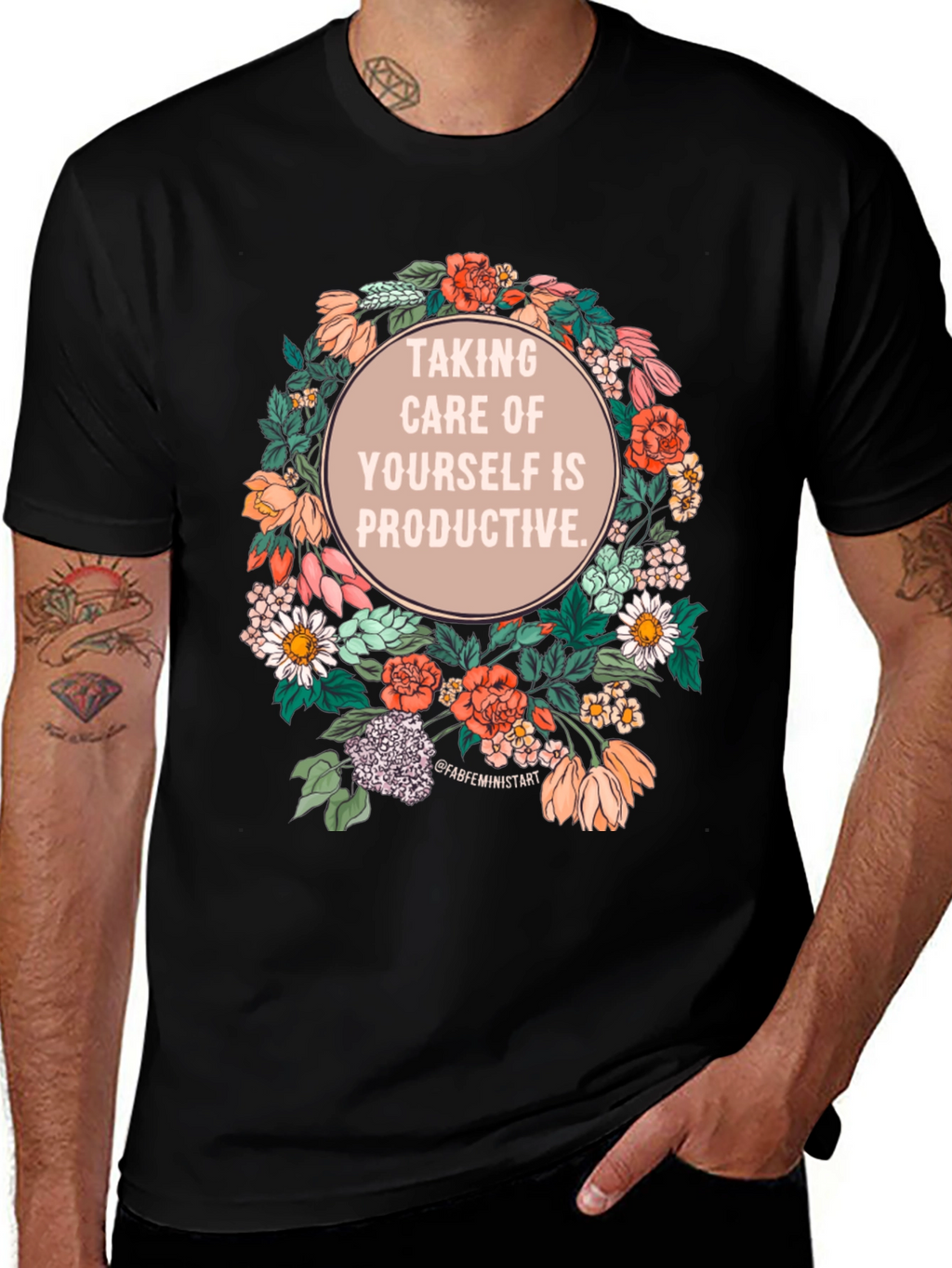 Self-Care is Productive Floral T-Shirt