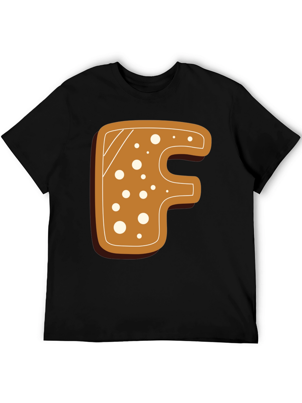 Gingerbread Letter F T-Shirt - Holiday Fun!