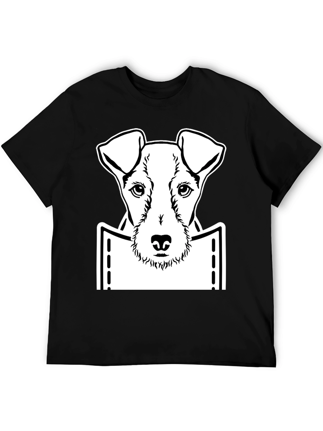 Dog in Pocket Graphic T-Shirt - Trendy Dog Lover Tee