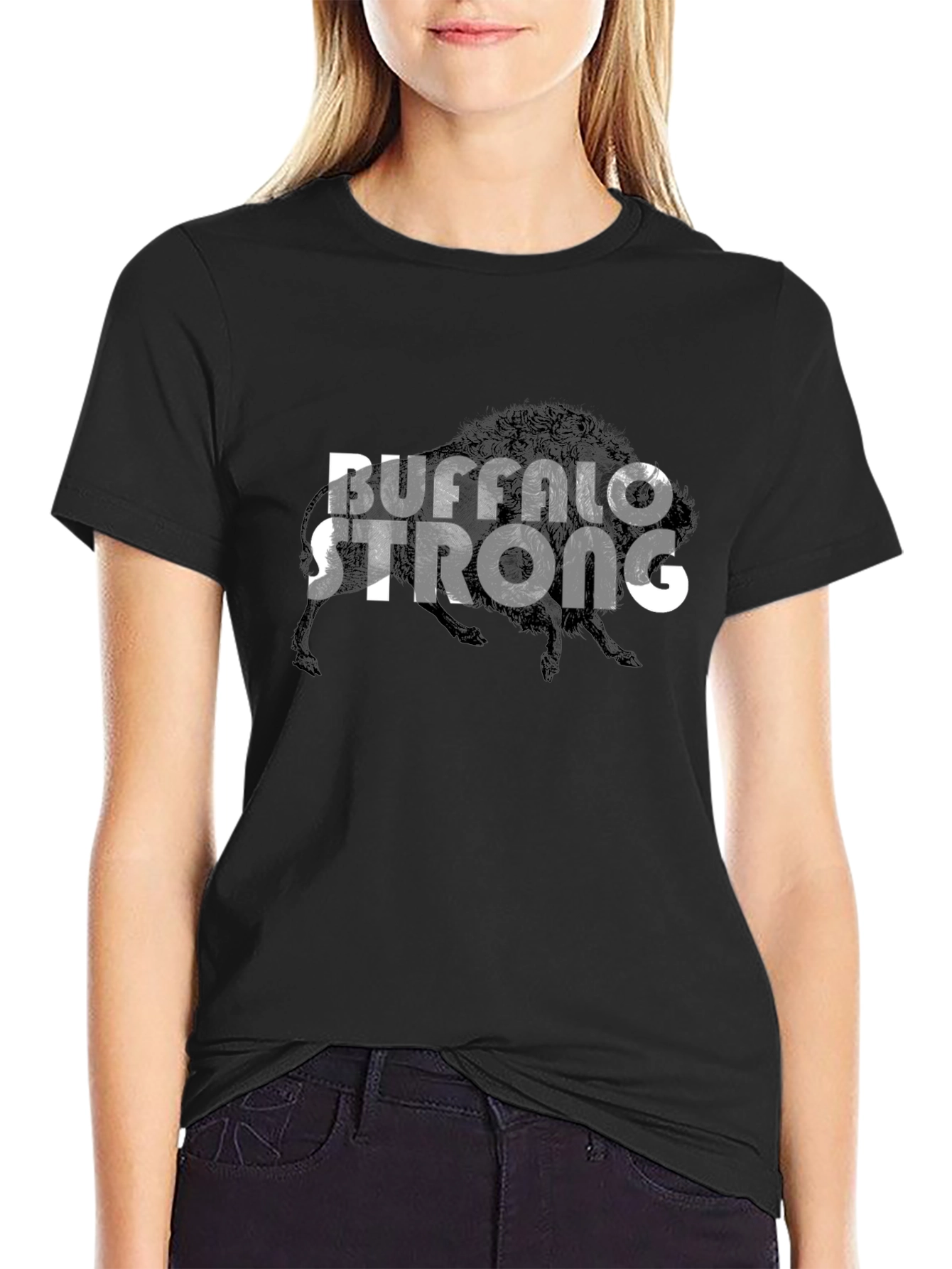 Buffalo Strong Graphic Tee - Black