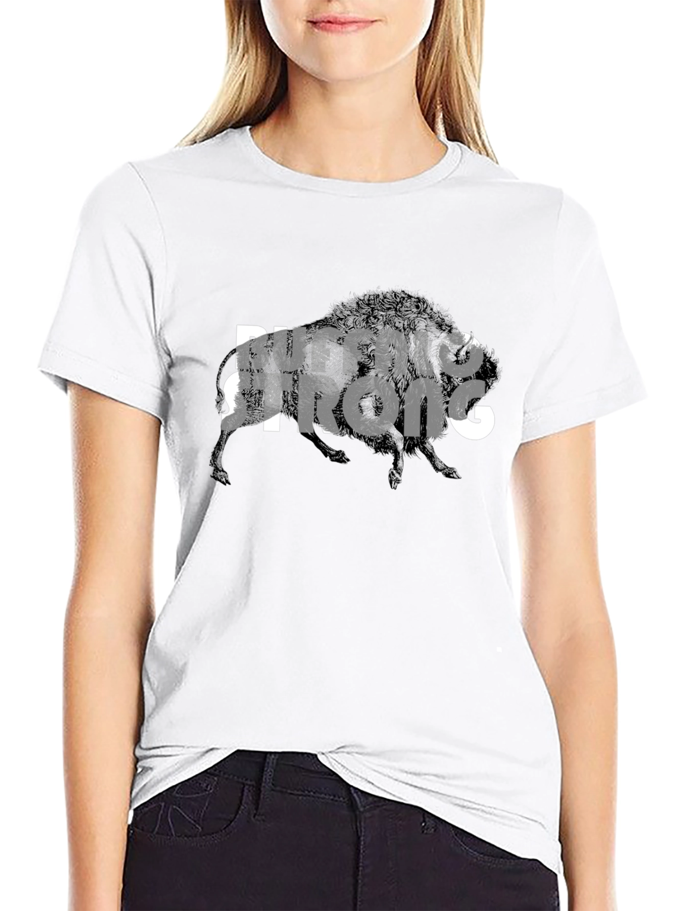 Buffalo Strong Graphic Tee - Black