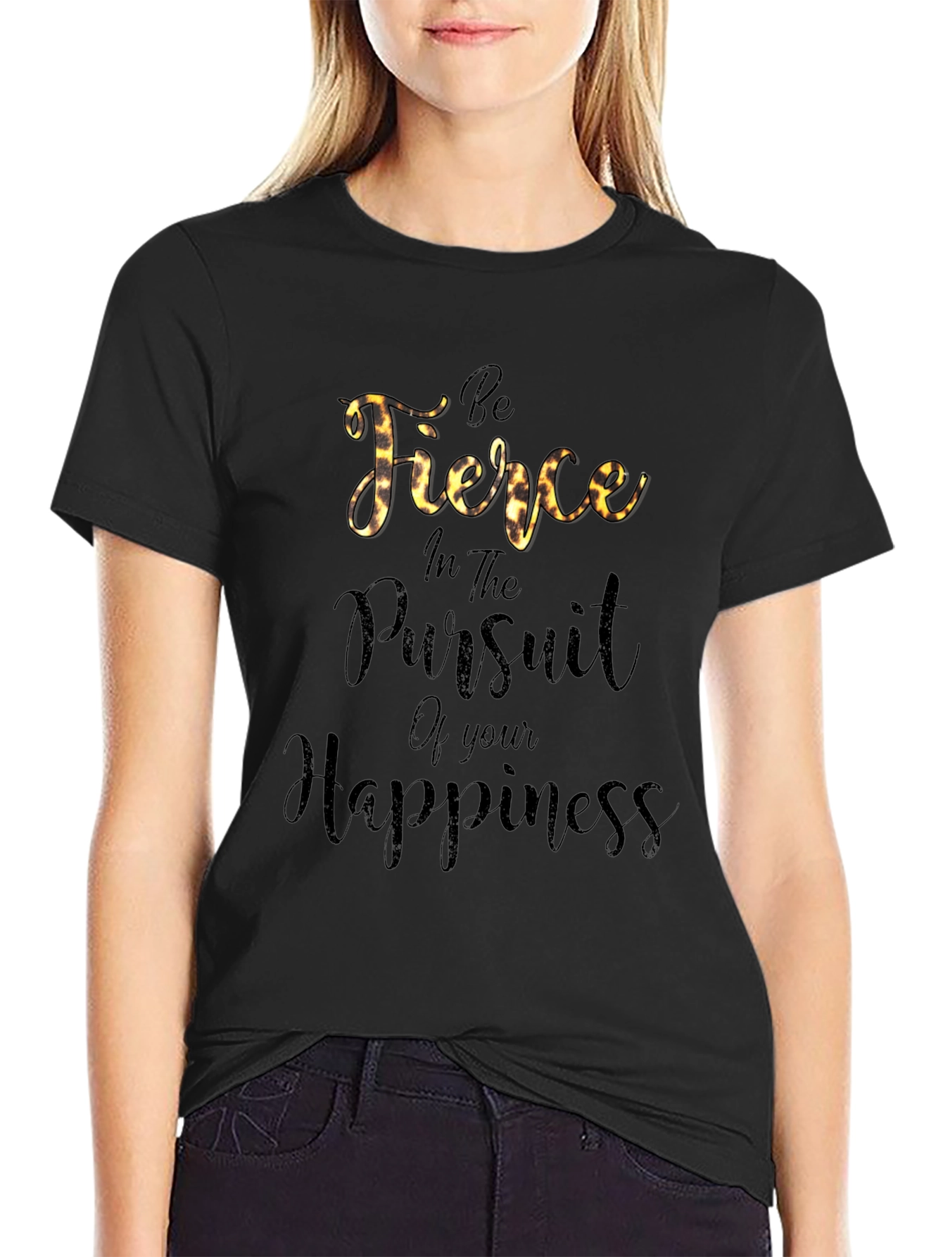 Be Fierce Black Graphic Tee