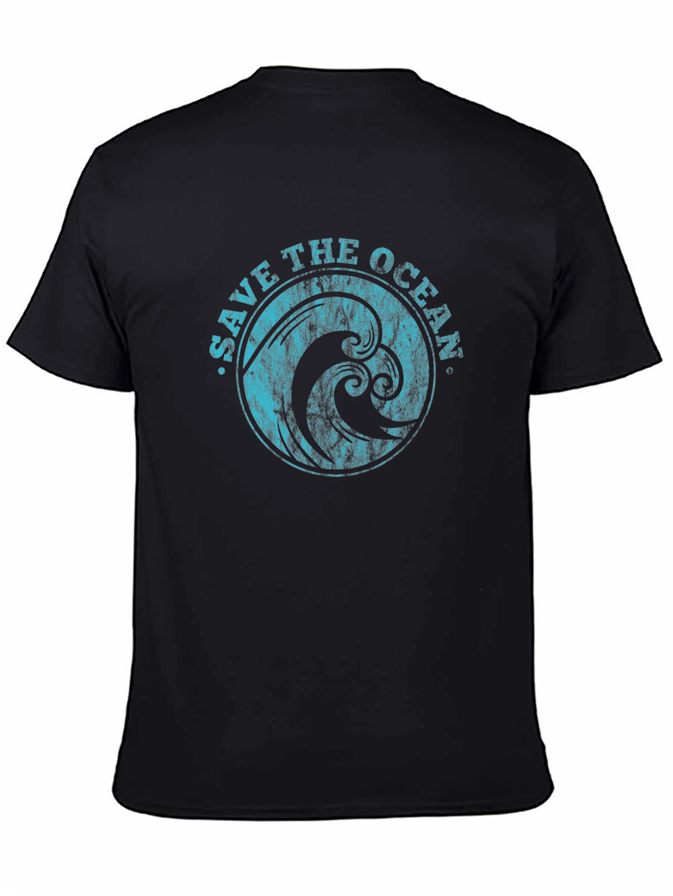 Save the Ocean Tee - Graphic Wave Design
