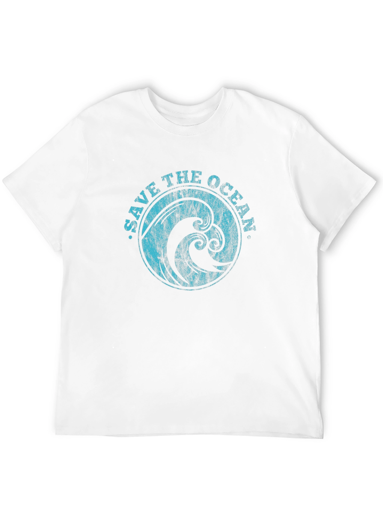 Save the Ocean Tee - Graphic Wave Design
