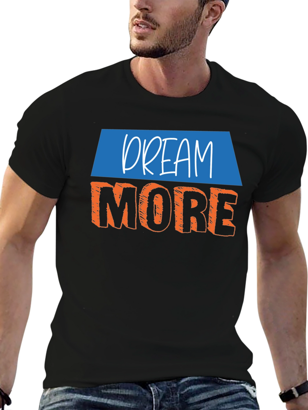 Dream More Graphic Tee - Mens Black T-Shirt