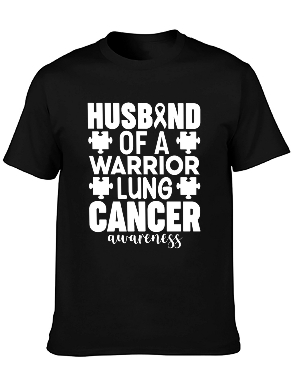 Husband of a Lung Cancer Warrior Awareness T-Shirt