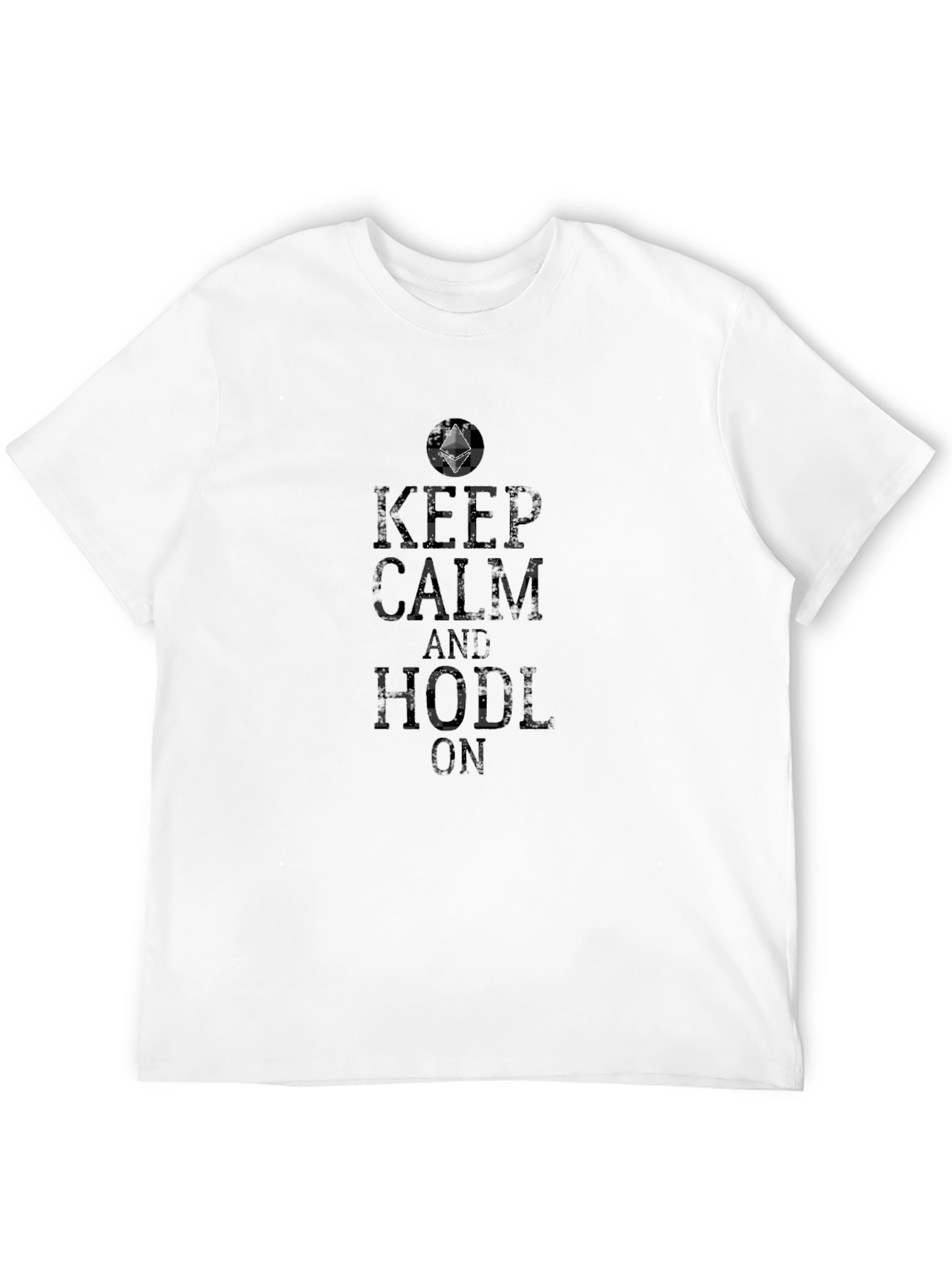 Keep Calm and Hodl On Black T-Shirt