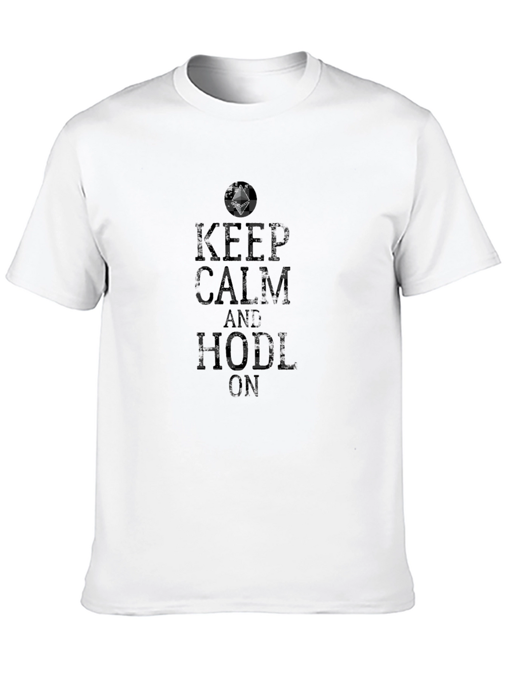 Keep Calm and Hodl On Black T-Shirt