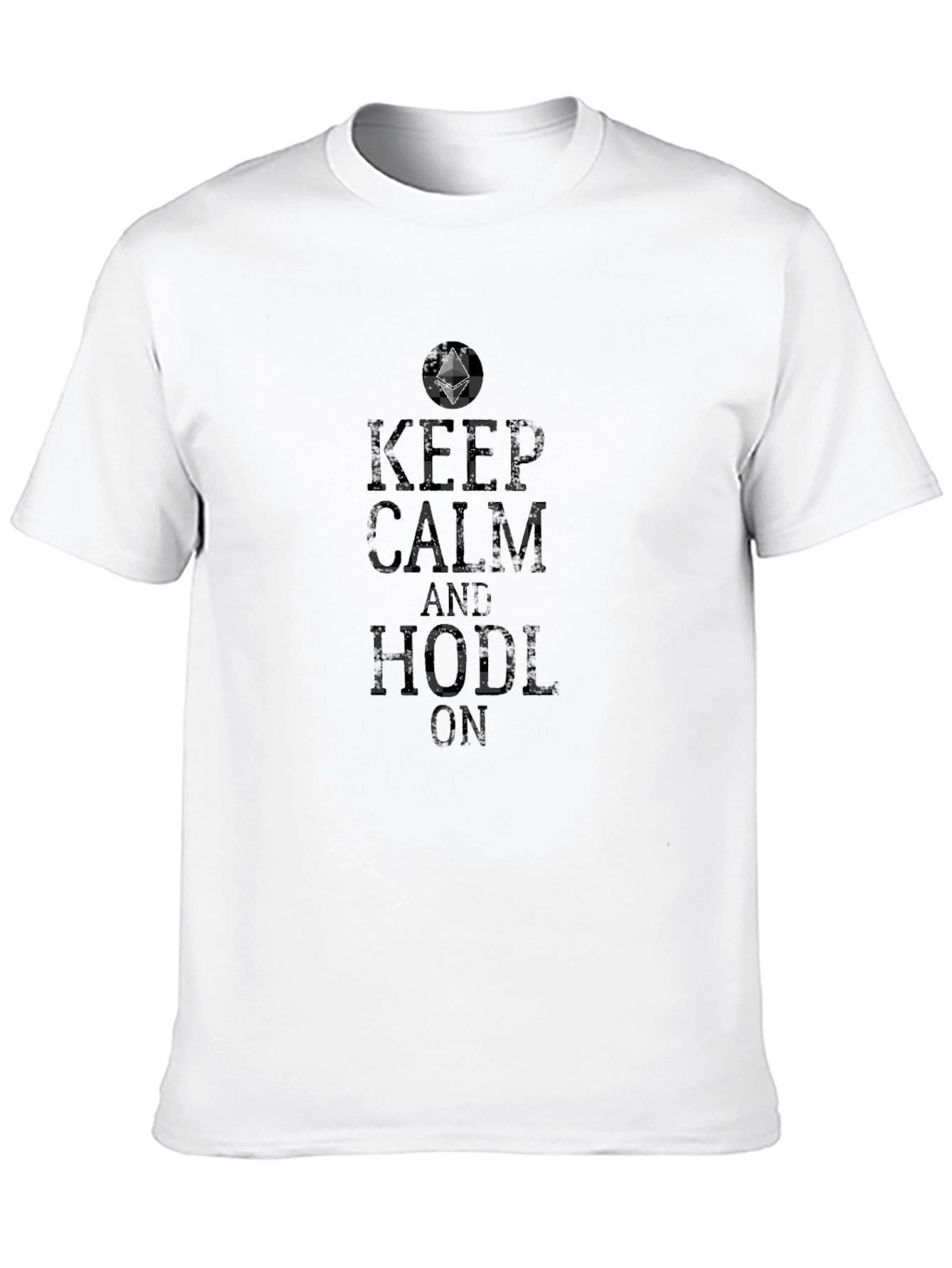 Keep Calm and Hodl On Black T-Shirt