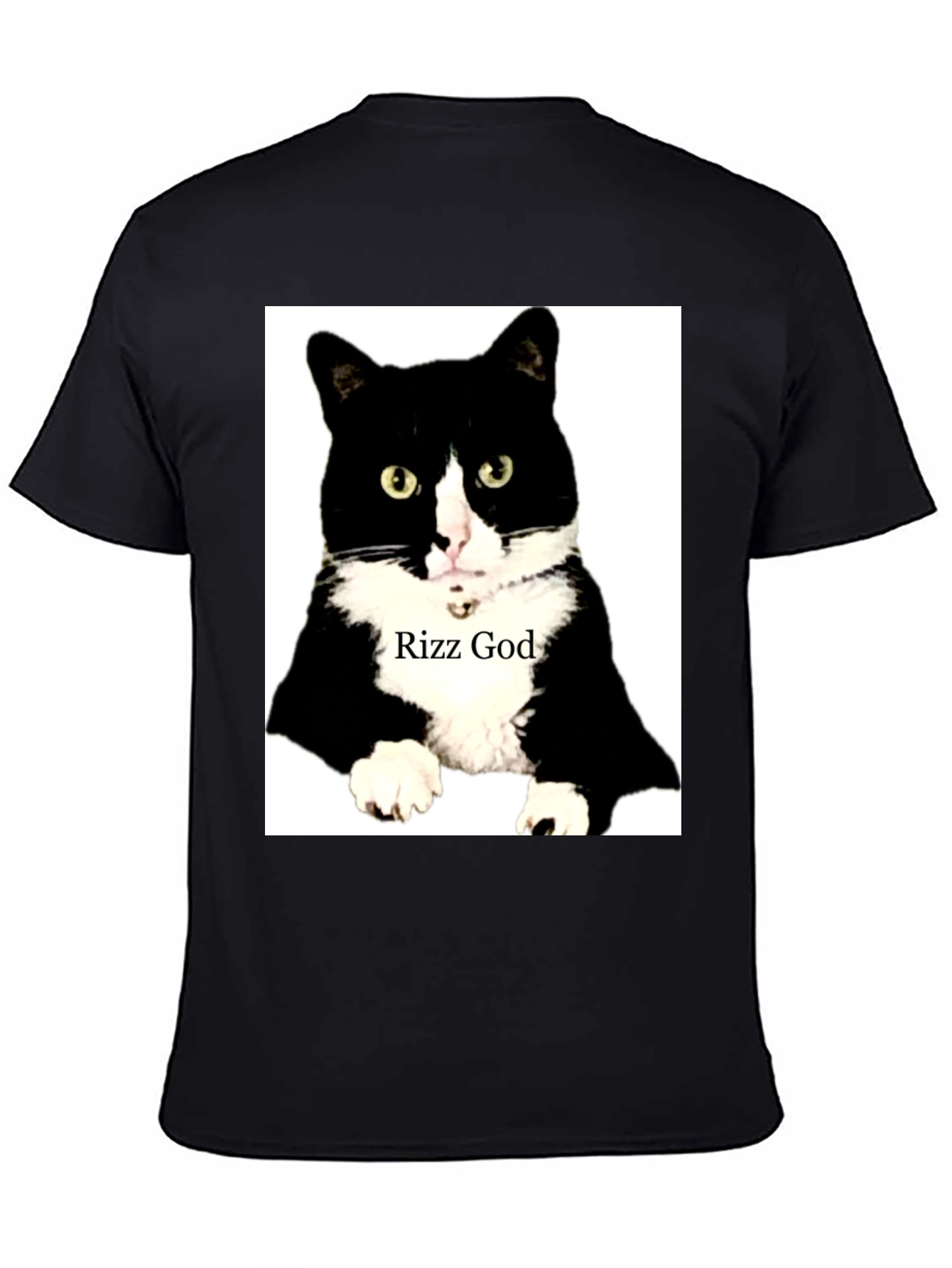 Rizz God Cat Graphic Tee - Funny Pet Lover Shirt