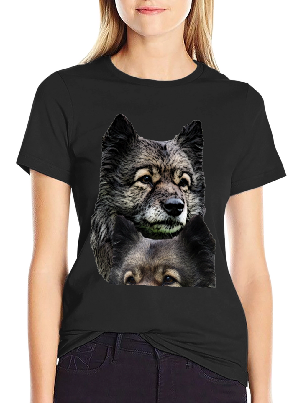 Dog Graphic Print T-Shirt | Mens Black Tee