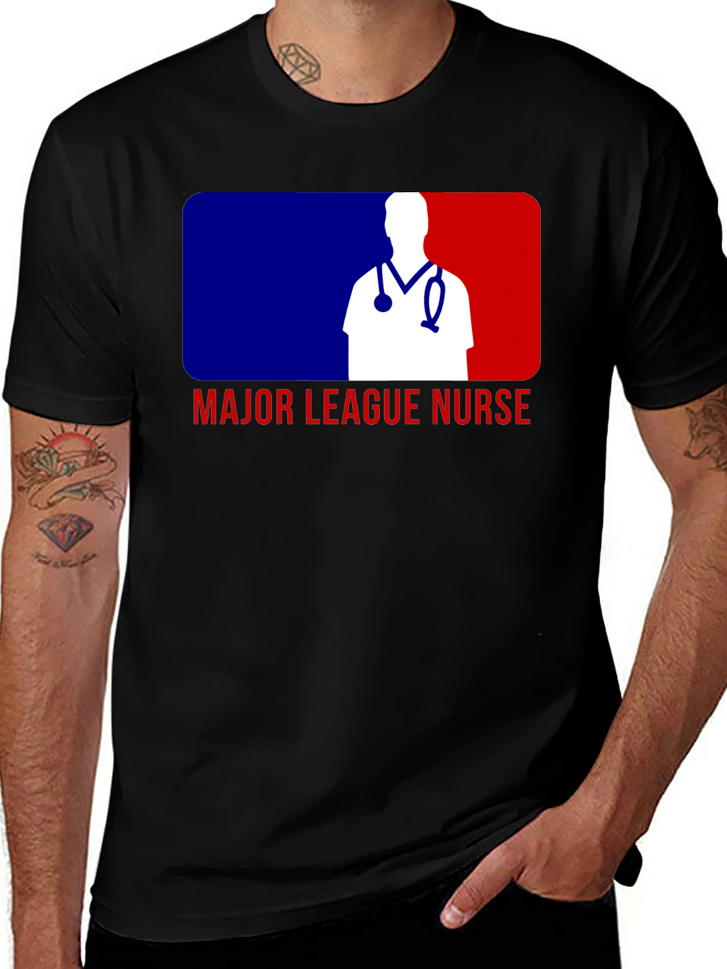 Major League Nurse T-Shirt - Baseball Inspired Design
