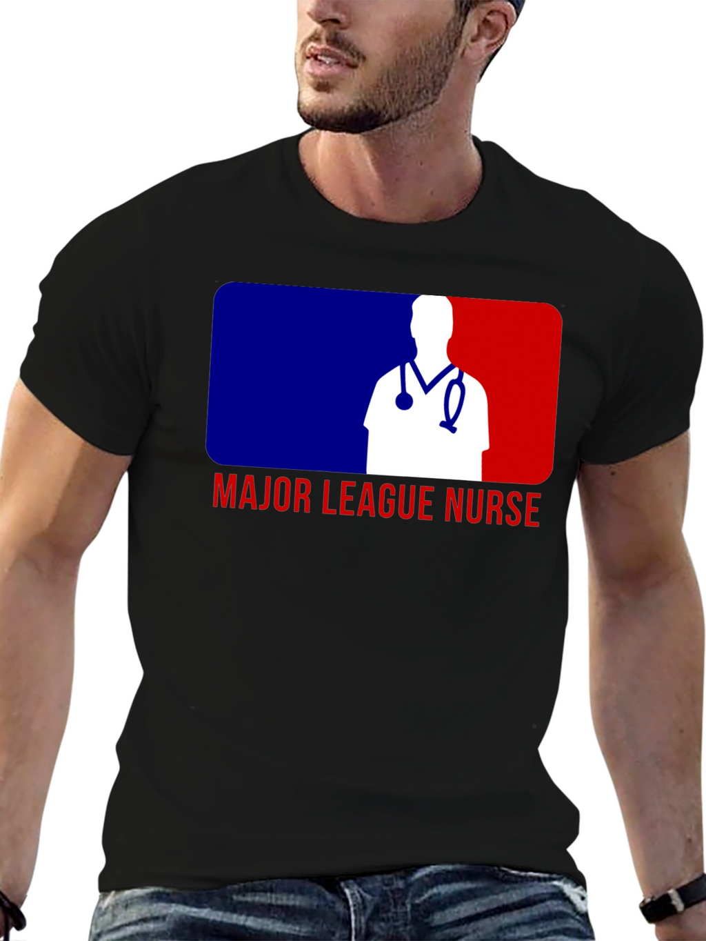Major League Nurse T-Shirt - Baseball Inspired Design