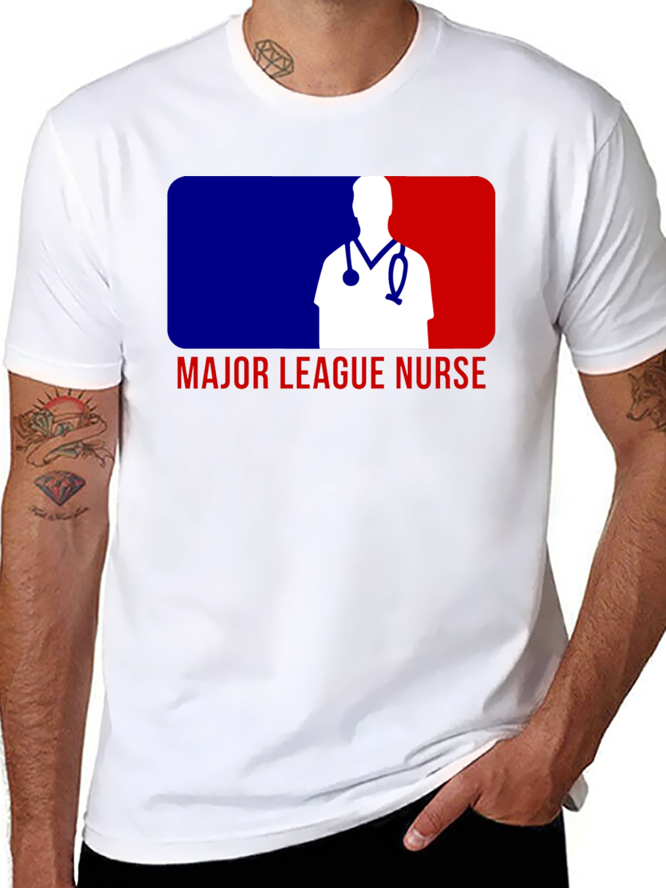 Major League Nurse T-Shirt - Baseball Inspired Design