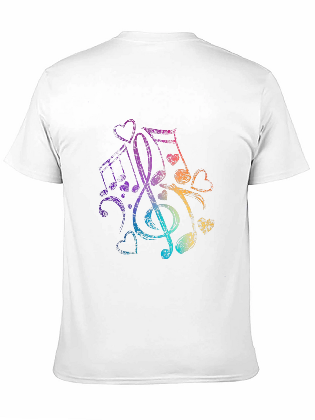 Music Notes Heartbeat Graphic Tee - Black