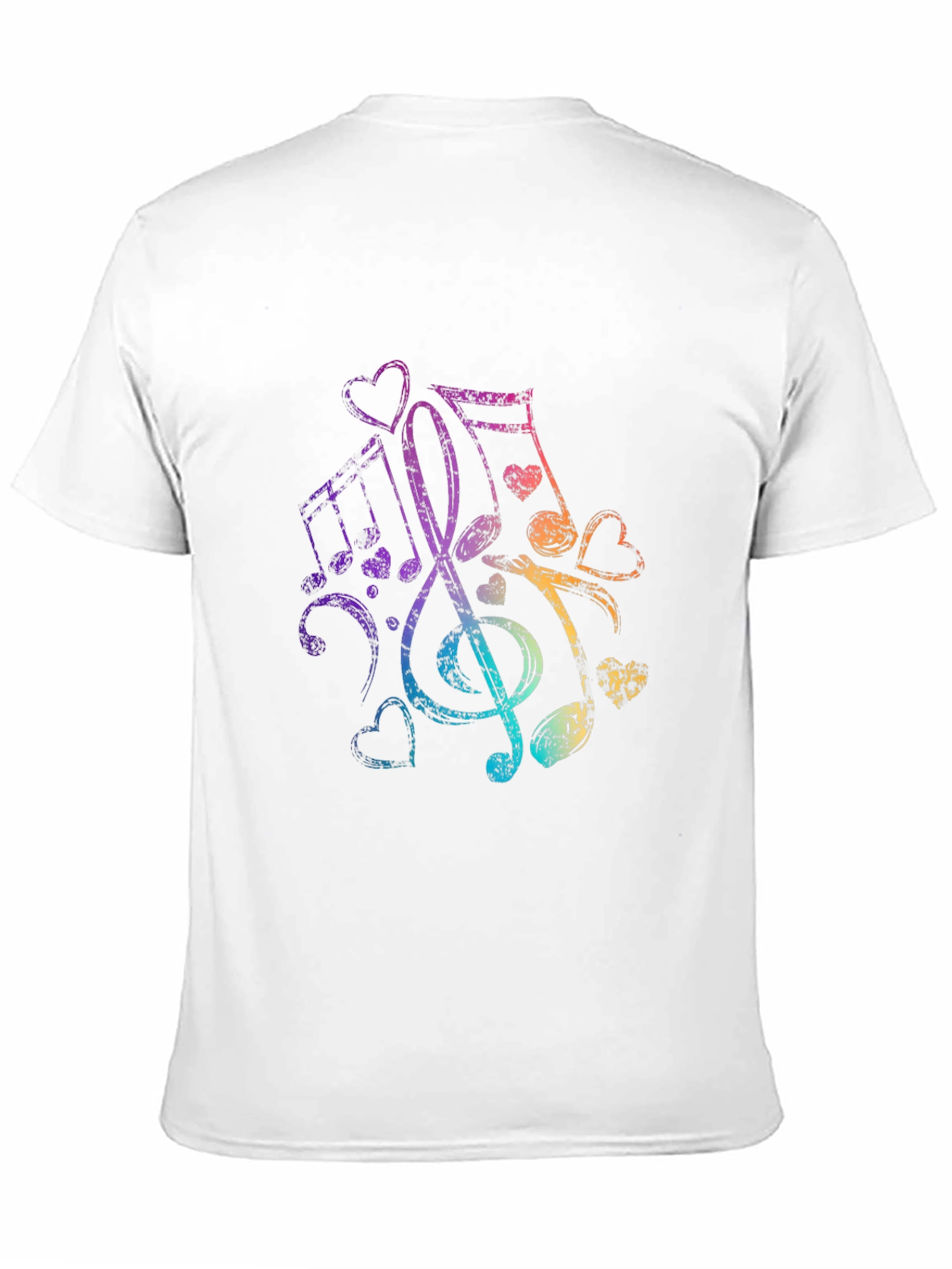 Music Notes Heartbeat Graphic Tee - Black