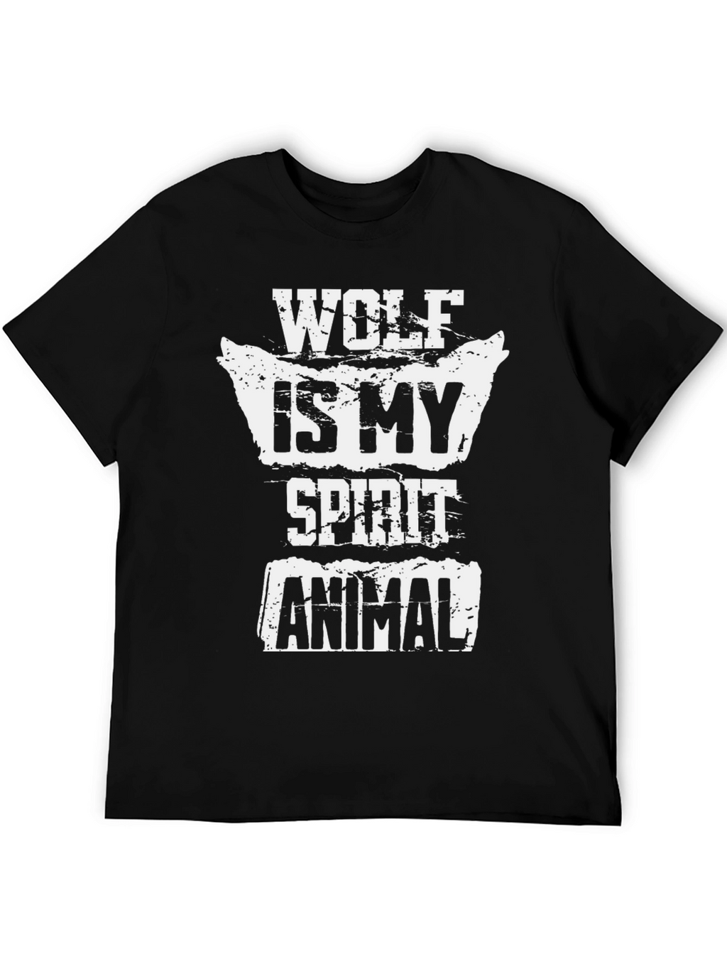 Wolf Is My Spirit Animal T-Shirt - Black