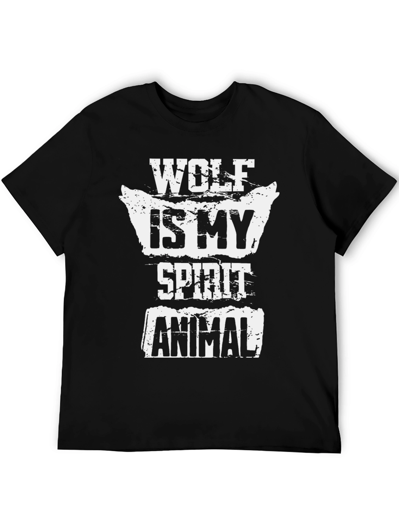 Wolf Is My Spirit Animal T-Shirt - Black