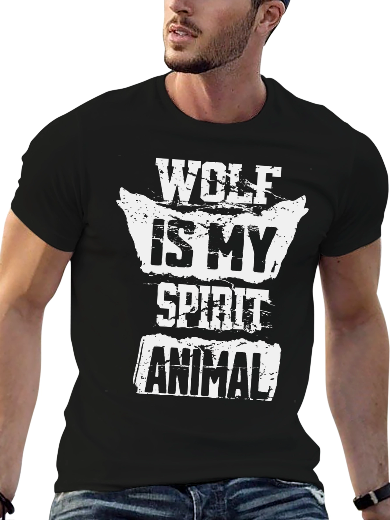 Wolf Is My Spirit Animal T-Shirt - Black