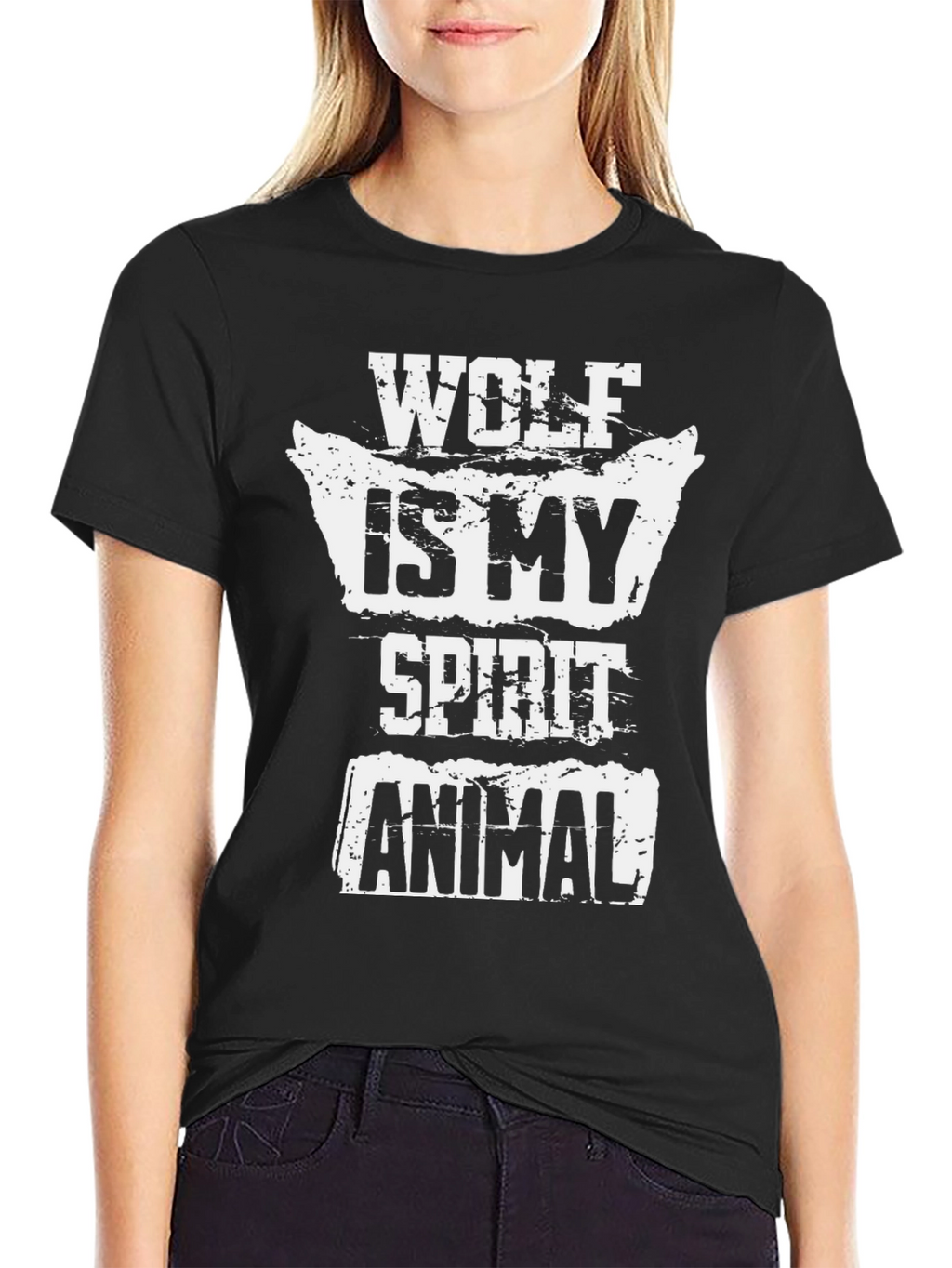 Wolf Is My Spirit Animal T-Shirt - Black