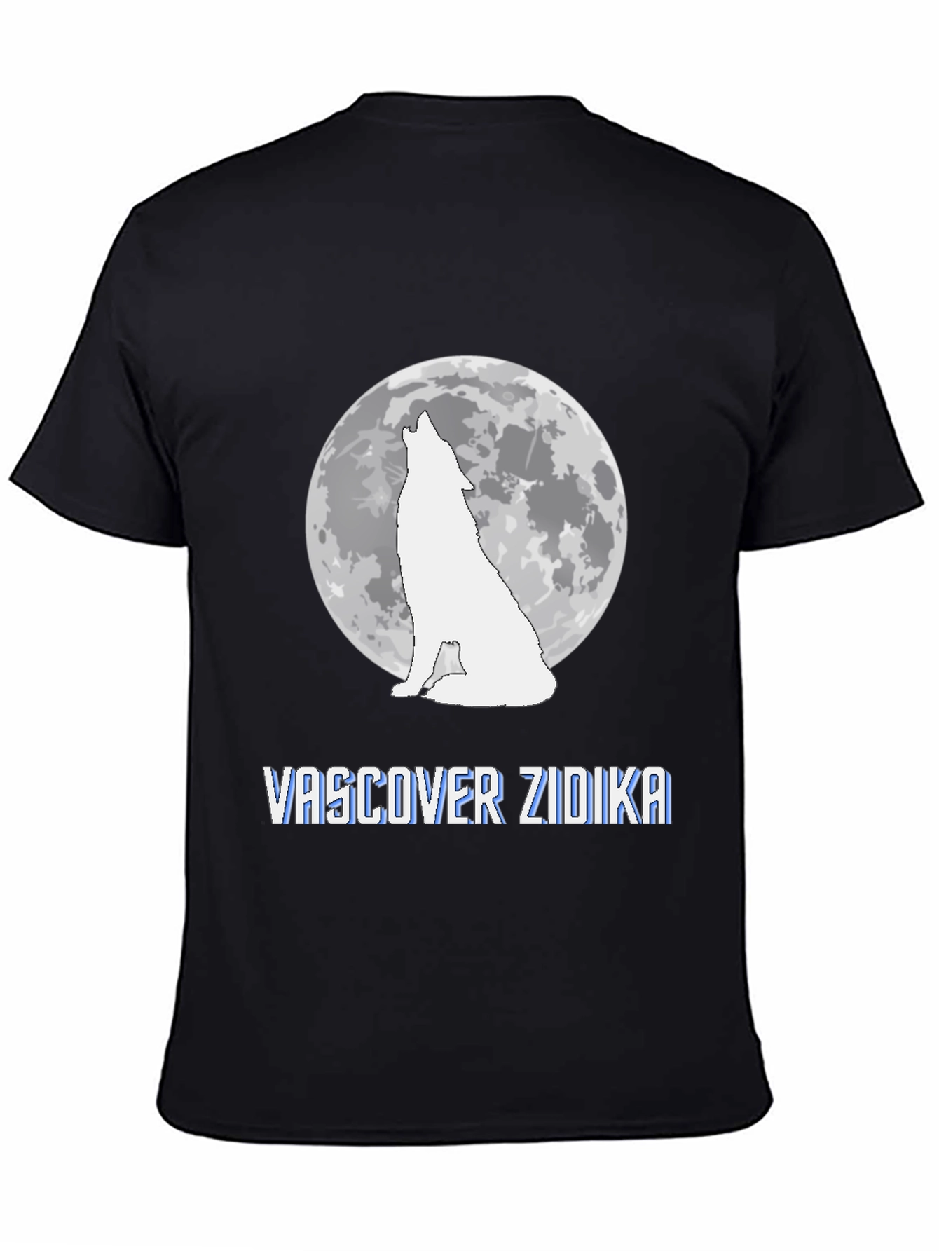 Wolf Howling at Moon Graphic Tee - Vascover Zidika