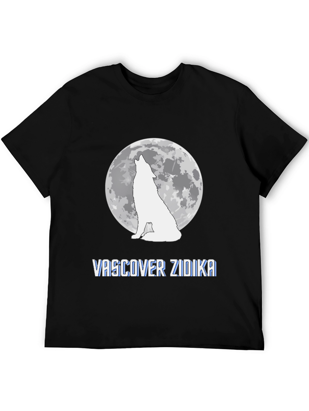 Wolf Howling at Moon Graphic Tee - Vascover Zidika