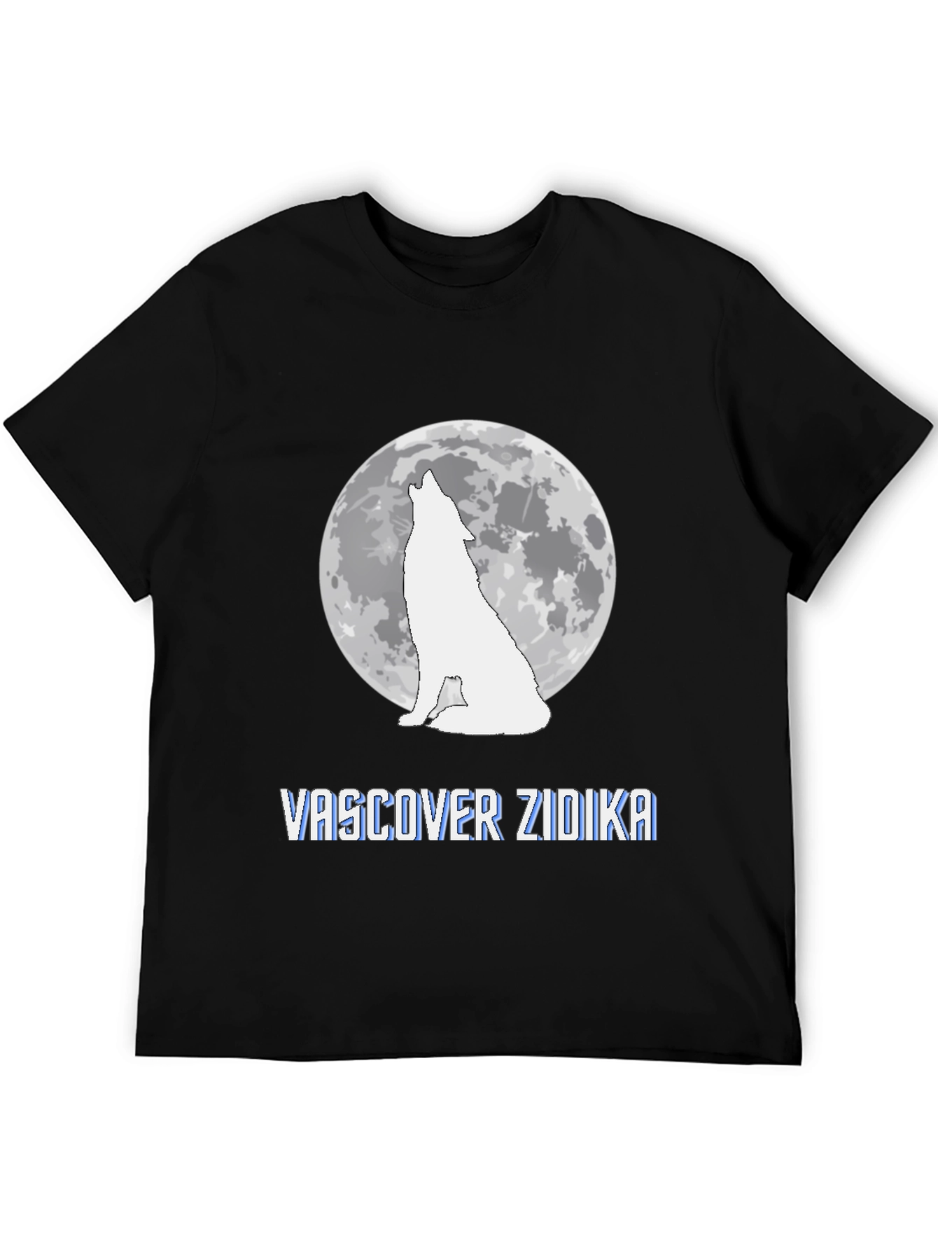 Wolf Howling at Moon Graphic Tee - Vascover Zidika