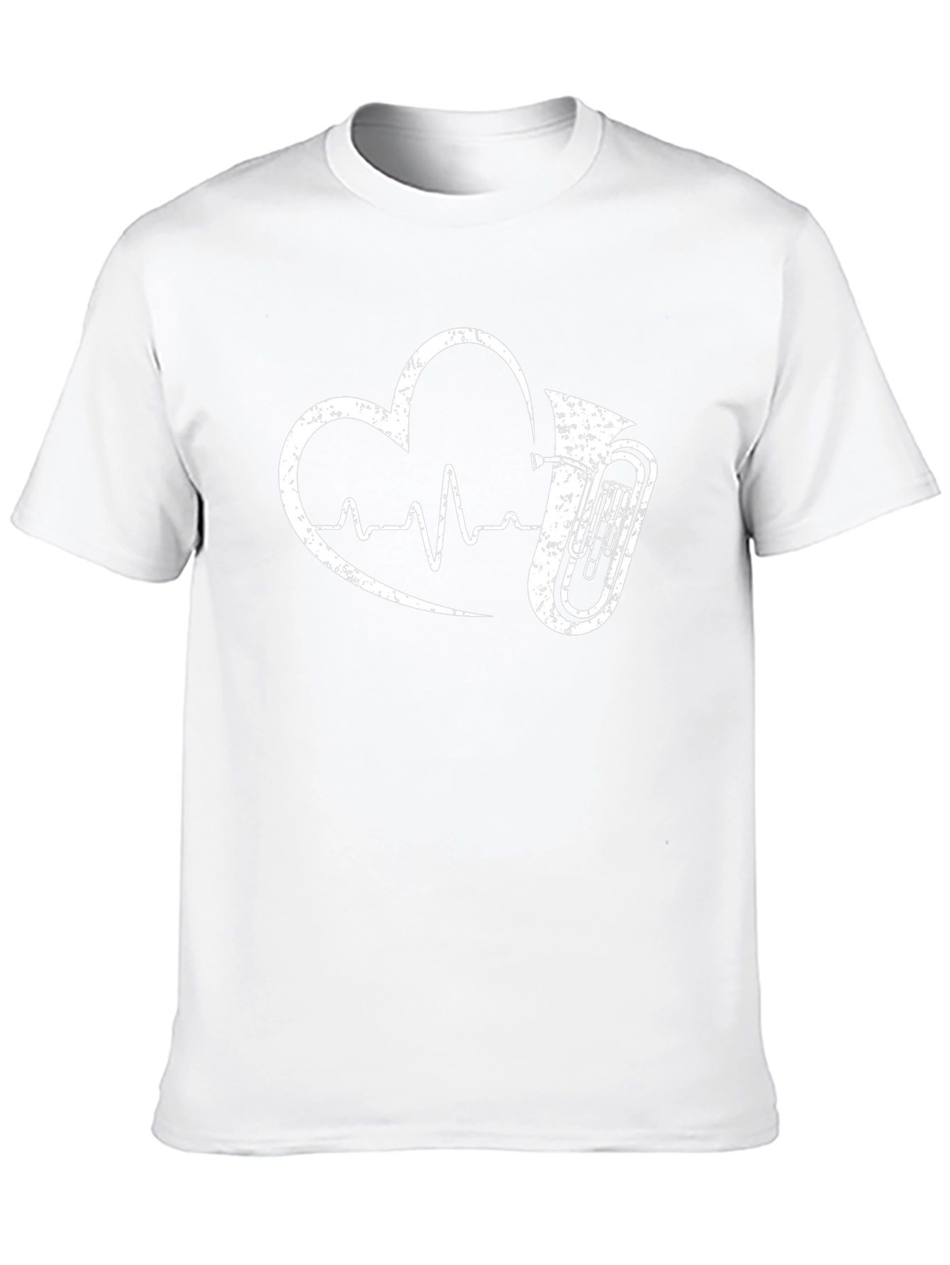 Tuba Heartbeat T-Shirt - Music Lover Tee