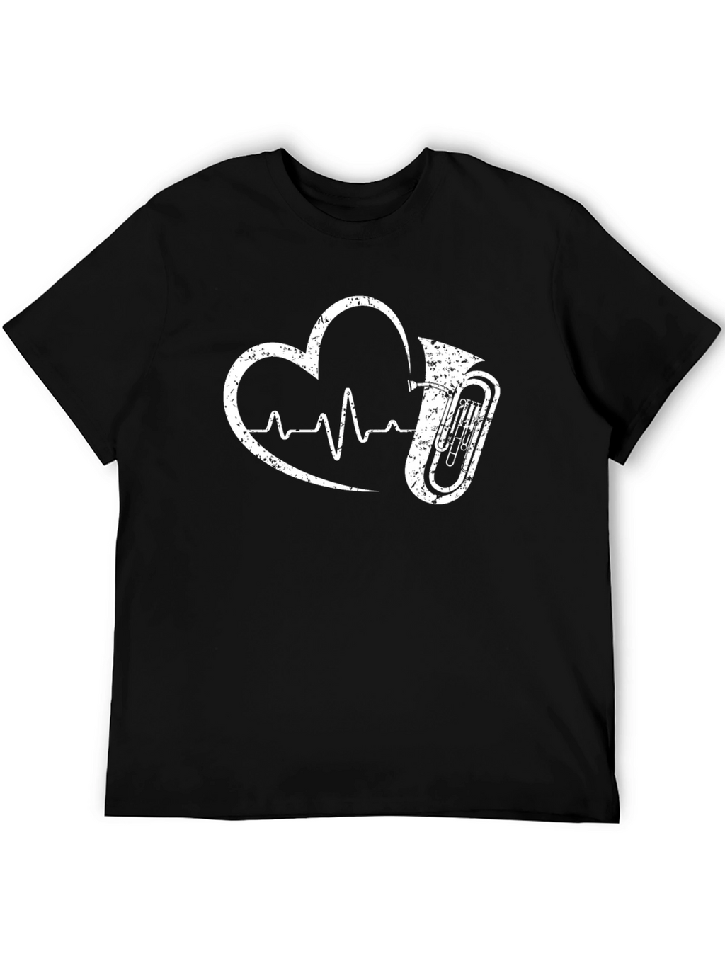 Tuba Heartbeat T-Shirt - Music Lover Tee